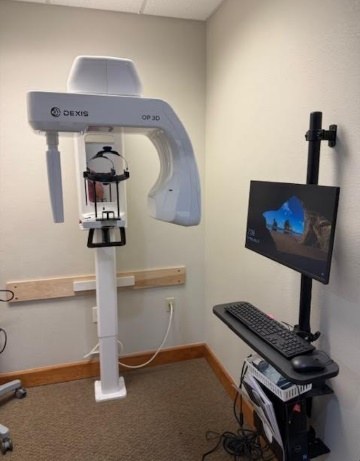 3D cone beam X-ray machine used for detailed dental imaging