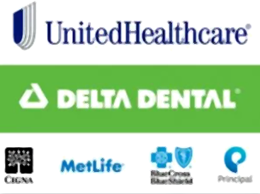 Dental insurance plans we accept, including UnitedHealthcare, Delta Dental, MetLife, Blue Cross Blue Shield, Cigna, and Principal