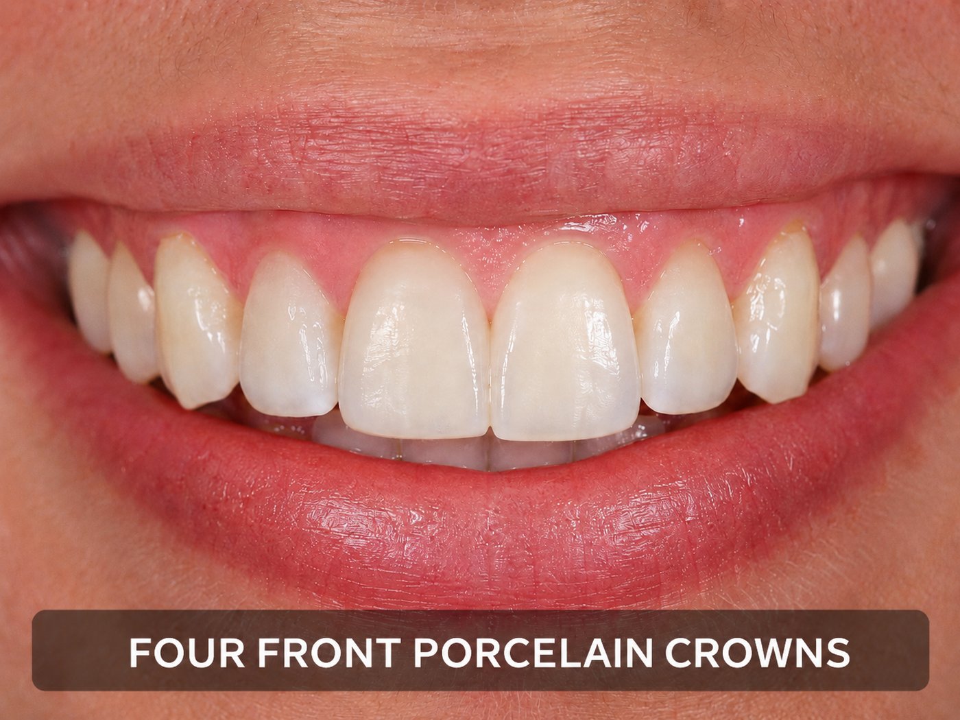 Sample case representation of porcelain crowns